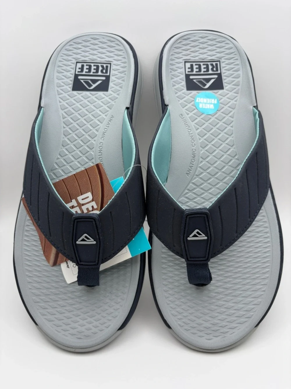 Reef Deckhand Sandals Men’s Size 8 Navy Water Friendly Arch Support NWT
